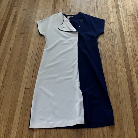 Vintage Pour Vous Dress size 6 Blue and White - Picture 1 of 8